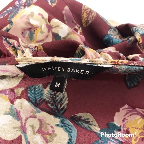 Walter Baker Donna floral one shoulder ruffle blouse. - Picture 7 of 8